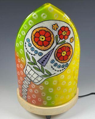 Cheryl Chapman Day of the Dead Lamp