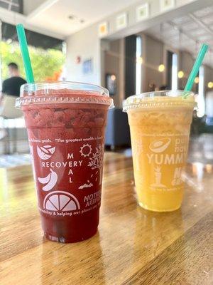 Heartbeat & Morning Blend juices