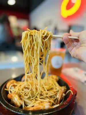 Spicy Shrimp Aglio Olio Pasta