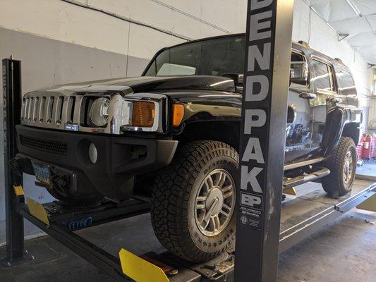 Laser Alignment on a 2010 GMC Hummer H3