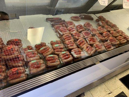 Inside meat case