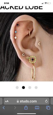 The stacked earring look!