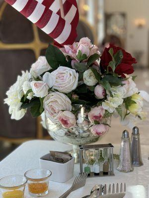 Stunning Flower Arrangement themed for 4th of July Celebration