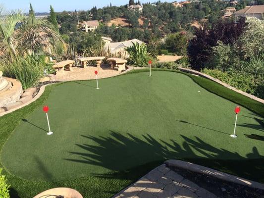 300 sq ft putting green - El Dorado Hills