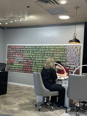 The nail color wall is unbelievable!!!!