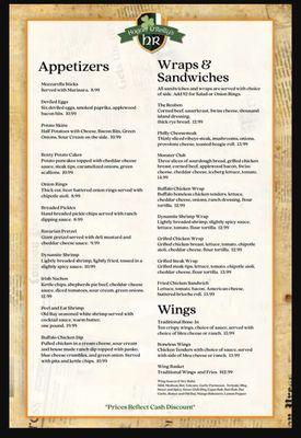 Apps, Sandwiches and Wings