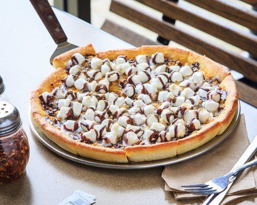 Save room for dessert! Stevi B's S'mores Dessert pizza is the perfect ending to any meal.