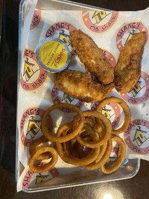 TENDERS BASKET ONION RINGS