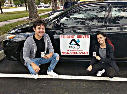 Smile! You are now licensed drivers. Our driving lessons are fun, no stress!