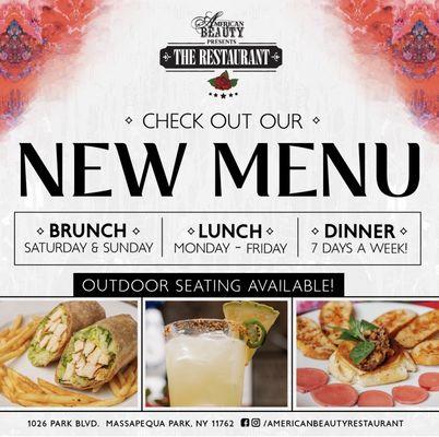 Come try our new spring/summer menu