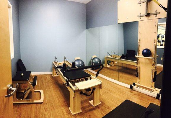 Private room for 1 on 1 Pilates instruction.