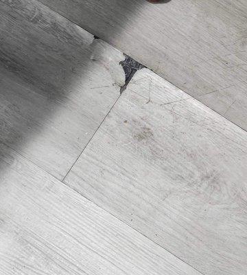 Damaged floor by Rugworks