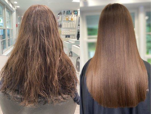 Organic keratin treatment. Results last up to 3 months