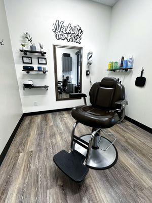 Barber chair in barber barber shop