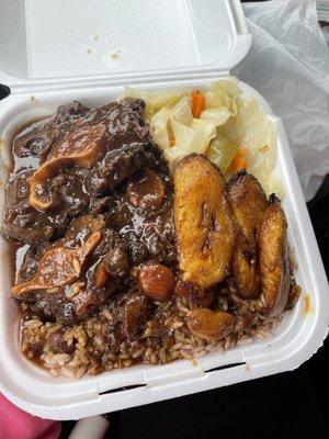 Ox tails lunch plate