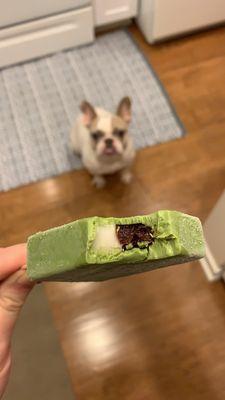 Matcha with mochi & red bean