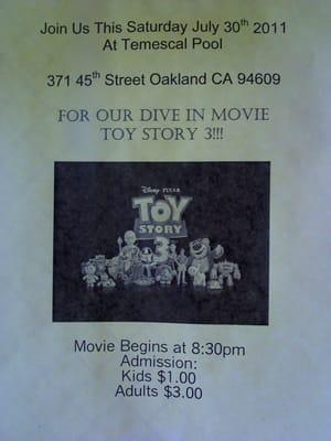 Dive in Movie Night 7/30/11 8PM