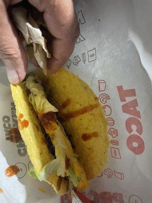 The grossest taco I've ever had!!