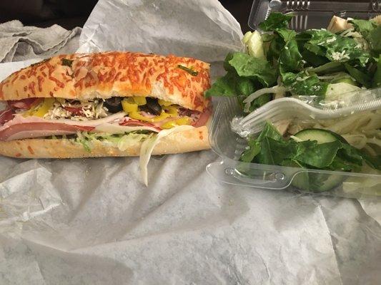 Big Boy Sub and chicken salad