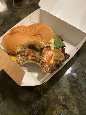 Double cheeseburger