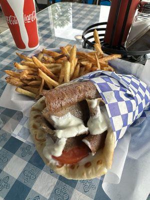 Chicago Style Gyro with fries