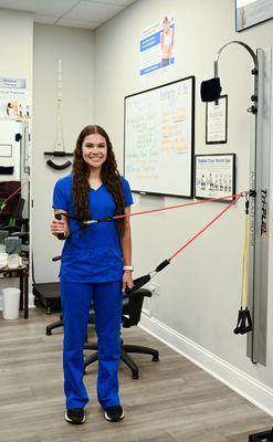 Therapy Tech Abby assisting you with PT