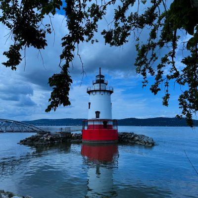 The light house with a bit of blue filter on it.  See cuomo bridge in background.