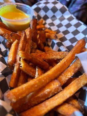 Sweet potato fries ... maybe consider some caramel sauce as an option!