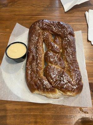 Pretzel with beer cheese