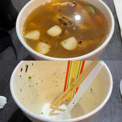 Before & After: Udon Soup with Chicken!