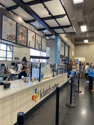 Klatch Coffee counter inside Sprouts Market