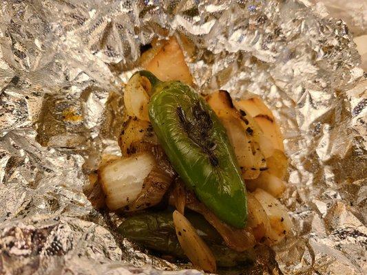 Grilled onions and peppers