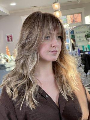 Wolf haircut Balayage hair color balayage specialist modern haircuts shag