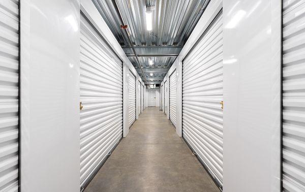 Indoor, clean, bright, and secure storage units.