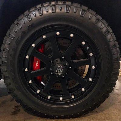 We offer ceramic coating on rims and permanent tire shine.