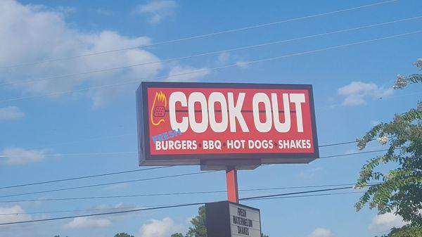 See this sign swing in for a great quick meal.