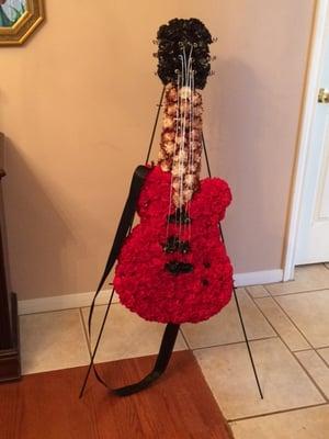 Bass Guitar Floral Tribute