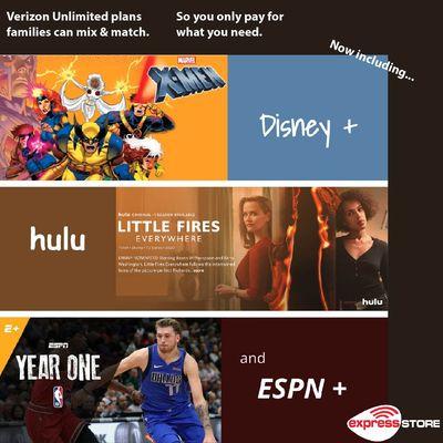 For a limited time, get Disney+, hulu and espn+ included with your unlimited plan.