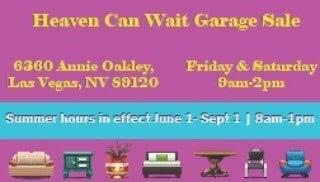 summer 2016 garage sale hours