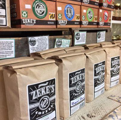 We carry Zeke's coffee!