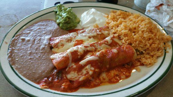 Delicious beef fajita enchiladas