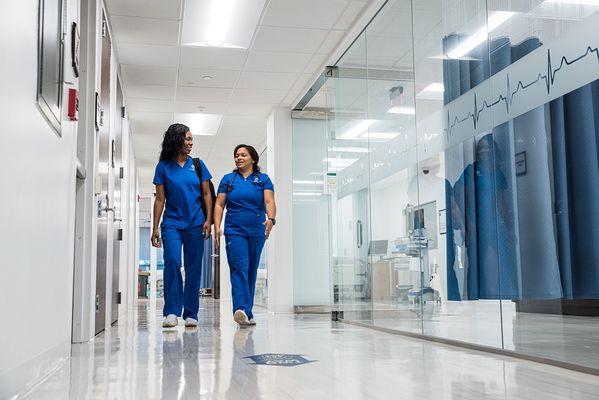 Nursing Program students on campus.