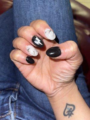 Sns acrylic manicure