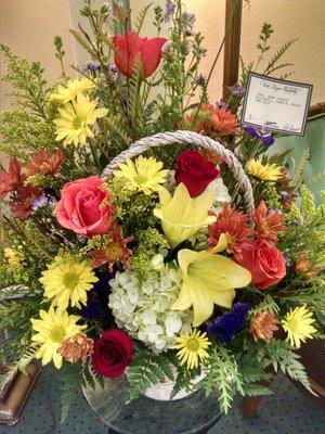 Beautiful arrangement for uncle in laws funeral