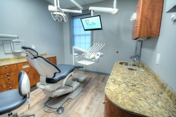 One of the fully private treatment rooms in our brand-new office