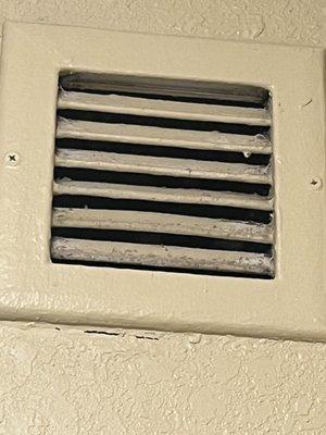 Dirty restroom vent cover