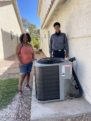 Janet decide to have On The Spot Air installed her Brand New Air Conditioner unit , Thank you Janet.