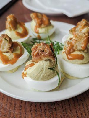 Fried Pickle w Buffalo Sauce Deviled Egg (weekly special) - Jan 2024