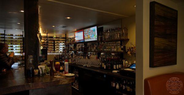 I captured this image of the bar in Bairds On B before our Valentine's dinner in Lake Oswego.