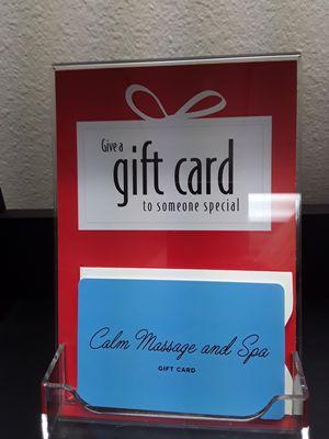 Looking for a meaningful gift? Calm Massage and Spa Gift Cards are a great way to say Thank You.